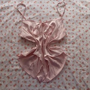 Pink Coquette Silky Cami